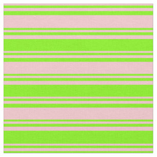 Pink & Green Coloured Striped/Lined Pattern Fabric