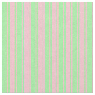 Pink & Green Coloured Stripes Fabric