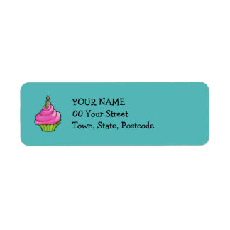 Pink & Green Cupcake aqua
