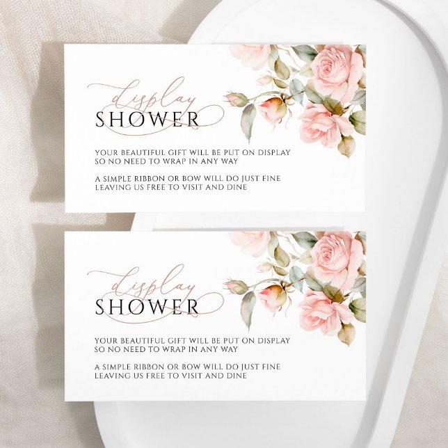 Pink & Green Display Shower Ticket Enclosure Card (Creator Uploaded)