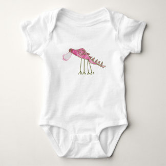Pink & Green Dragon Baby Bodysuit