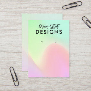 Pink Green Earring Display Card