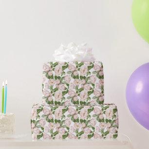  Pink Green Floral Birthday Bridal Shower For Her Wrapping Paper