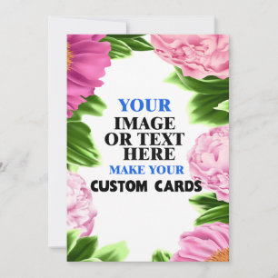 Pink Green Floral Template Create Your Own 