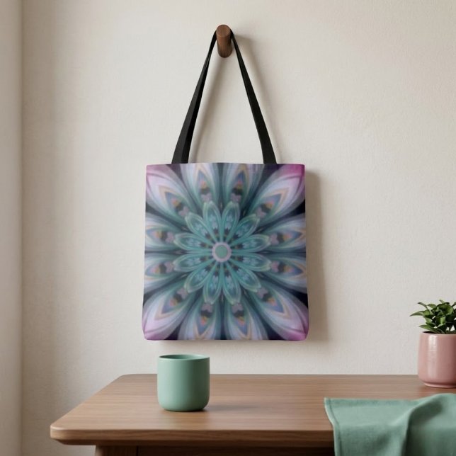 Pink & Green Flower Mandala Tote Bag (Creator Uploaded)