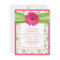 Pink Green Gerbera Daisy Birthday Invitation