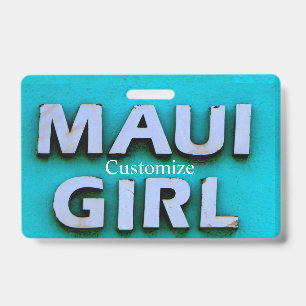 Pink/green girl Maui Thunder_Cove ID Badge
