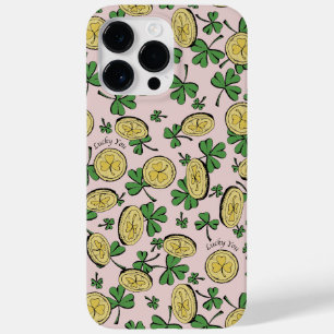 Pink Green & Gold St Patrick's Lucky You Shamrock Case-Mate iPhone 14 Pro Max Case