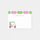Pink & Green Golf Personalised Post-it Notepad