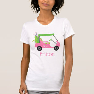 Pink & Green Golf Personalised T-shirt