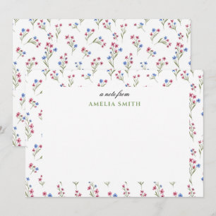 Pink Green Grandmillennial Pastel Floral Card