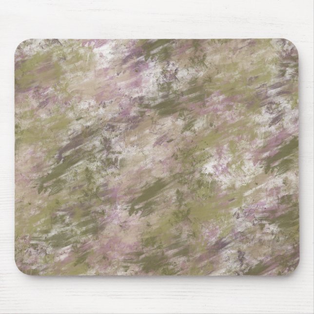 Pink Green Grunge Abstract Mouse Mat (Front)