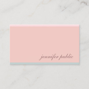 Pink Green Handwritten Script Modern Simple Trendy Business Card