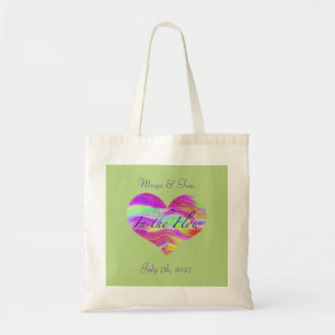 Pink Green Heart  Tote Bag