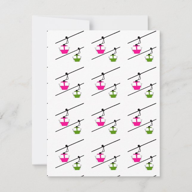 Pink & green holiday card (Front)