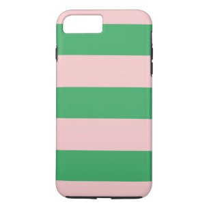 Pink & Green Horizontal Stripe Any Size Phone Case