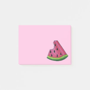 Pink Green Juicy Watermelon Melon Slice Fruit Post-it Notes