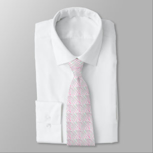 Pink Green Lines, Kids Art,Drawing Painting Tie
