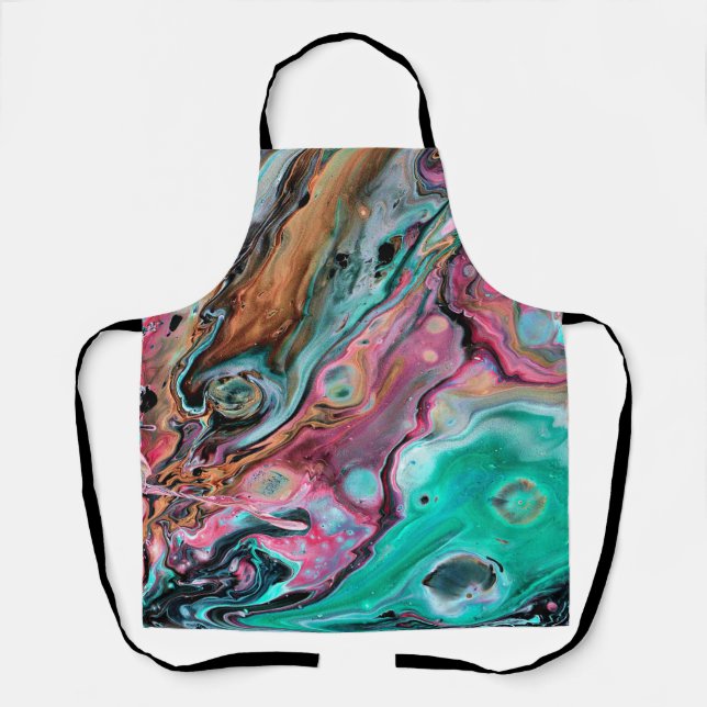 Pink & Green marble  Apron (Front)