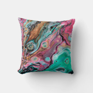 Pink & Green marble  Cushion