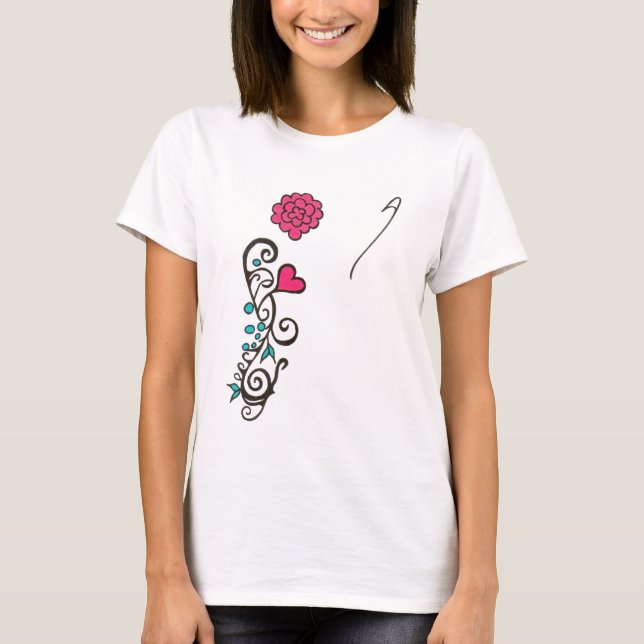 pink/green monterey strat tee (Front)