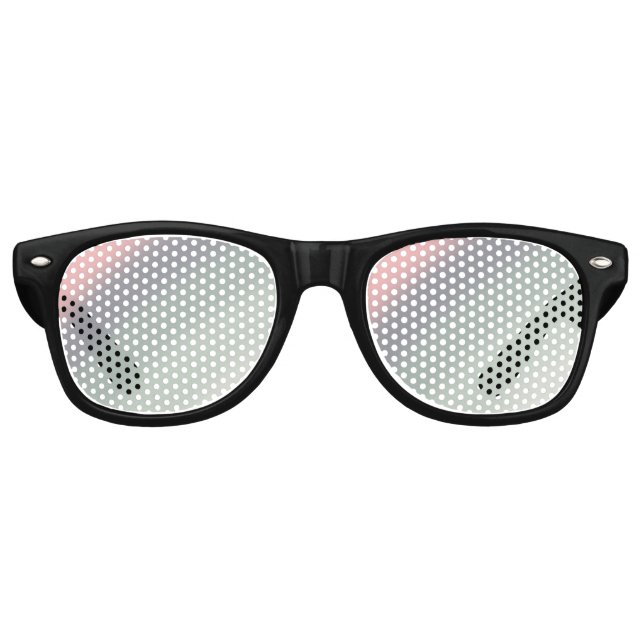 Pink Green Ombre Gradient Blur Abstract Design Retro Sunglasses (Front)