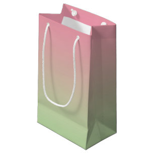 Pink & Green Ombre Small Gift Bag