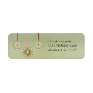 Pink Green Ornaments Christmas Green Wood Grain