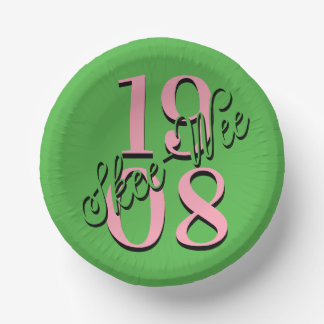 Pink & Green Party Plates