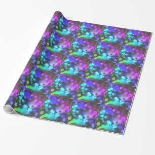 Pink, Green, Purple and Blue Bubble Gift Wrapping Paper