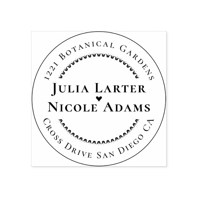 Pink Green Rose Petals Flowers Garden Wedding Rubber Stamp (Imprint)