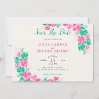 Pink Green Rose Petals Flowers Garden Wedding