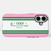 Pink & Green Striped personalised retro gift
