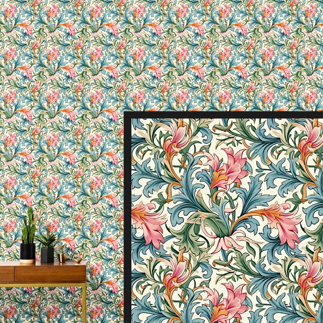 Pink Green Teal Art Nouveau  Wallpaper (Creator Uploaded)
