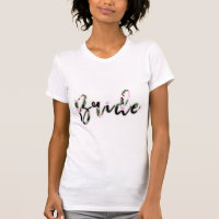 Pink Green Tropical Botanical Oasis BRIDE MRS. T-S