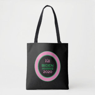 Pink Green Vote BIDEN HARRIS 2020 Tote Bag