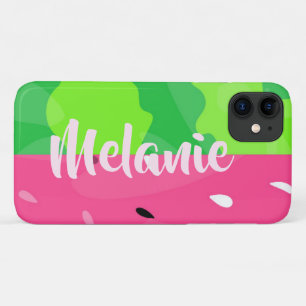 Pink Green Watermelon Summer Stylised Personalised iPhone 11 Case