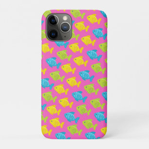 Pink Green Yellow Blue Fish Sea Animals Summer iPhone 11 Pro Case