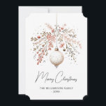 Pink Greenery Bauble Christmas Watercolor Card<br><div class="desc">Discover a touch of elegance and festive charm with our Watercolor Christmas Bauble Card. The soft pastel hues of pink and tender greenery adorn a classic Christmas bauble, beautifully capturing the spirit of the holiday season. This flat card offers a quaint and whimsical way to extend your warmest holiday wishes....</div>