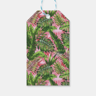 Pink Greenery Tropical Jungle Botanical Gift Tags