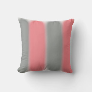 Pink Grey Abstract Art Cushion Throw Pillow