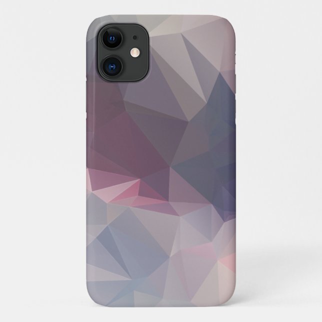 Pink Grey Abstract Pyramid Pattern Design Case-Mate iPhone Case (Back)