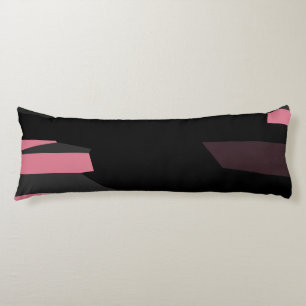 pink grey and black abstract body cushion