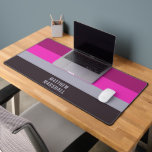 Pink Grey and Dark Muted Purple Stripes Pattern Desk Mat<br><div class="desc">Enhance your workspace with the Pink, Grey, and Dark Muted Purple Stripes Pattern Desk Mat. Featuring a stylish striped design, this mat adds a modern and sophisticated touch while providing a smooth surface for your keyboard and mouse. Perfect for home offices, gaming setups, or creative workspaces, it’s a great choice...</div>