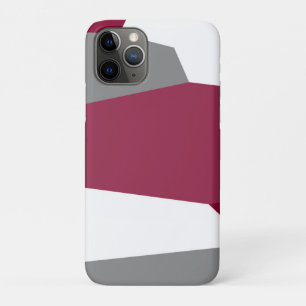 Pink Grey and White Abstract iPhone 11 Pro Case