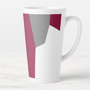 pink grey and white Latte Mug