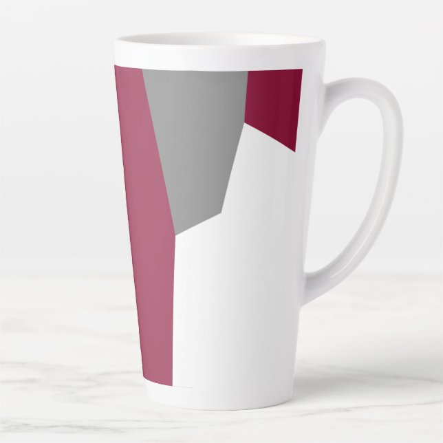 pink grey and white Latte Mug (Right)