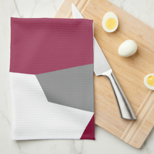 Pink Grey and White Tea Towel