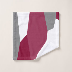 Pink Grey and White Wash Cloth