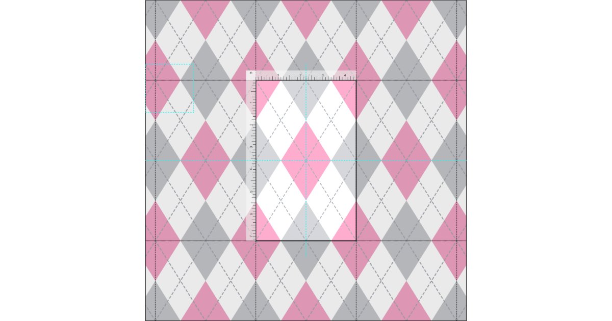 Pink Grey Argyle Pattern Fabric Zazzle
